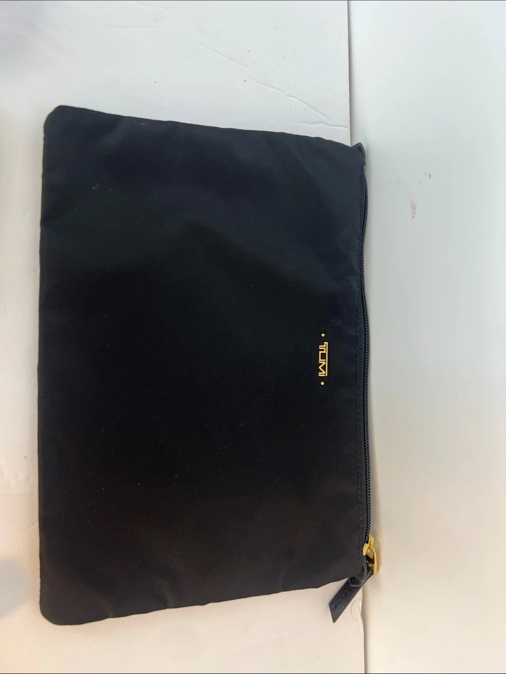TUMI Black Nylon Zip Pouch